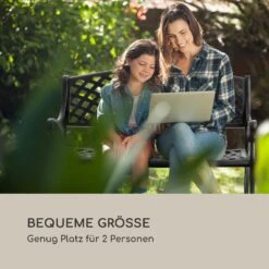 Pozzilli BL Gartenbank Aluminiumguss Witterungsbeständig Schwarz -Der Grillgarten Winkels 10033486 de 0005 logo