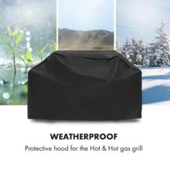 Hot & Hot Wetterschutzhaube 600D Canvas 30/70% PE/PVC Schwarz -Der Grillgarten Winkels 10033537 yy 0003 logo Klarstein Hot and Hot Wetterschutzhaube schwarz