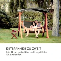 Tahiti Hollywoodschaukel Sonnendach 110cm 2-Sitzer Massivholz Grau -Der Grillgarten Winkels 10033575 de 0003 logo
