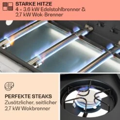 Tomahawk Gasgrill 4x3,6 KW + 2,7 KW Brenner 66x43,5 Cm Grill Edelstahl -Der Grillgarten Winkels 10034710 de 0003 usp