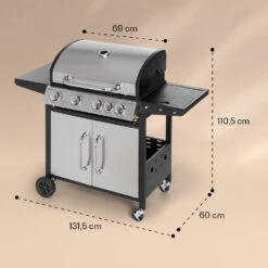 Tomahawk Gasgrill 4x3,6 KW + 2,7 KW Brenner 66x43,5 Cm Grill Edelstahl -Der Grillgarten Winkels 10034710 yy 0008 dimensions