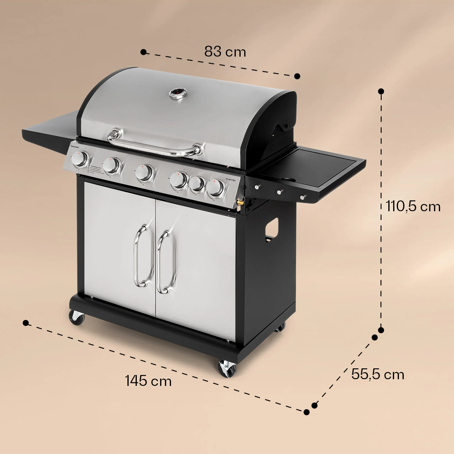 Tomahawk Gasgrill 5x3,6 KW + 2,7 KW Brenner 80x43,5 Cm Grill Edelstahl 9 Tomahawk Gasgrill 5x3,6 KW + 2,7 KW Brenner 80x43,5 Cm Grill Edelstahl – Bild 7