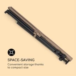 Flex-Shade L Sonnenschirm 130 X 180 Cm Polyester UV 50 Taupe -Der Grillgarten Winkels 10034727 yy 0006 logo Blumfeldt Flex Shade L Sonnenschirm 130x180 taupe