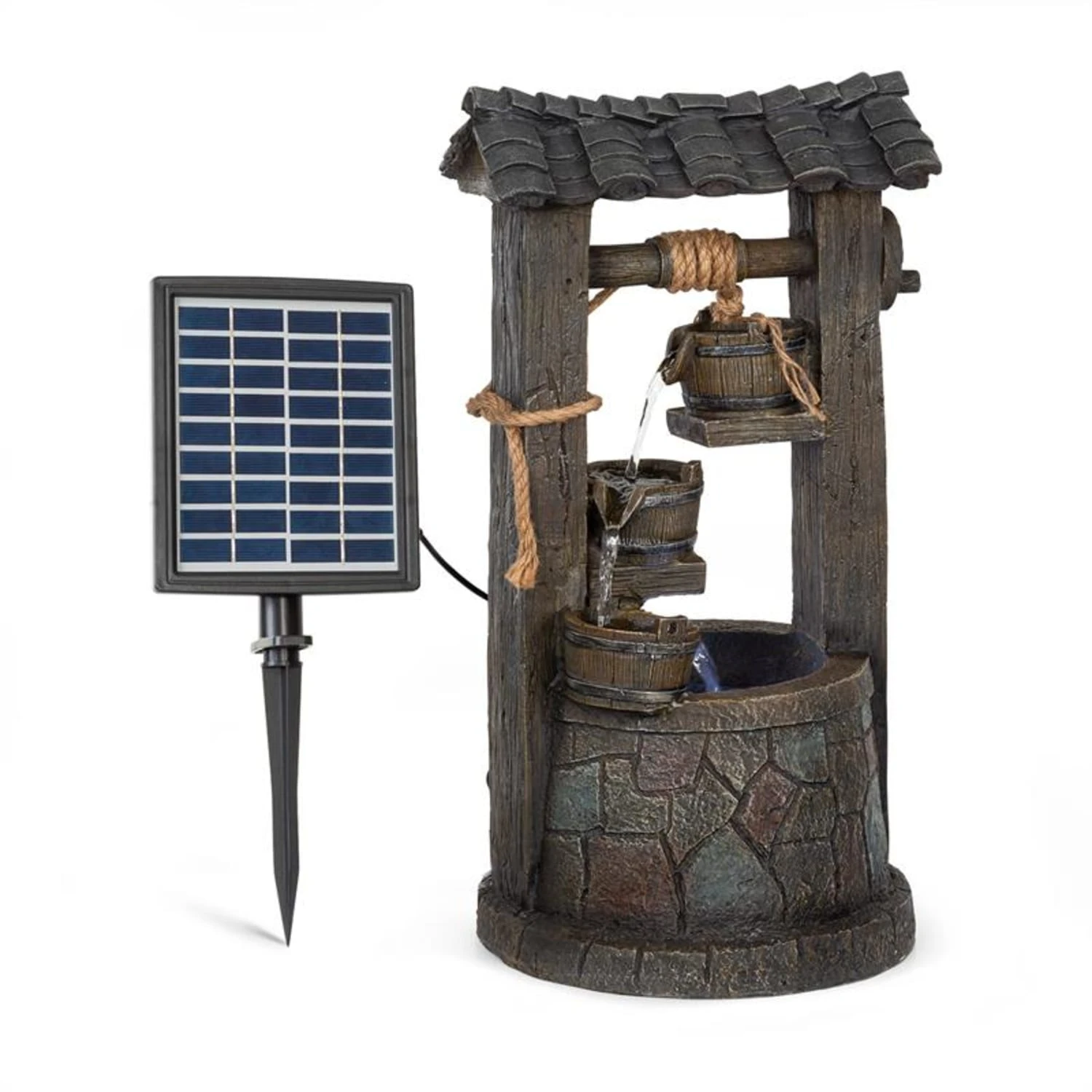 Speyer Kaskadenbrunnen Gartenbrunnen 4 Stufen Akku 2,8W Solar LED 3 Speyer Kaskadenbrunnen Gartenbrunnen 4 Stufen Akku 2,8W Solar LED