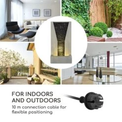 Riverrun Gartenbrunnen Zimmerbrunnen Indoor Outdoor 12W Pumpe LED-Ring -Der Grillgarten Winkels 10034777 yy 0004 logo Blumfeldt Riverrun Gartenbrunnen Zimmerbrunnen