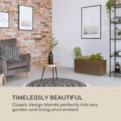 Solid Grow Rust Pflanzgefäß 80 X 38 X 38 Cm Fibreclay Rostfarben -Der Grillgarten Winkels 10034788 yy 0006 logo Blumfeldt Solid Grow Rust Pflanzgefaess 80x38x38cm