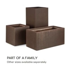 Solid Grow Rust Pflanzgefäß 80 X 38 X 38 Cm Fibreclay Rostfarben -Der Grillgarten Winkels 10034788 yy 0008 logo Blumfeldt Solid Grow Rust Pflanzgefaess 80x38x38cm