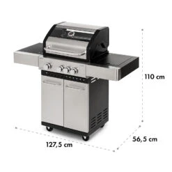 Valkyrie Gasgrill 3x3,2 + 2,9 KW Sichtfenster 54x42 Cm Grill Edelstahl -Der Grillgarten Winkels 10034845 yy 0010 logo Klarstein Valkyrie Gasgrill 3plus1 Brenner Edelstahl