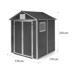 Schatzkammer Gartenschuppen UV-Schutz PVC Schloss Seitenfenster Grau -Der Grillgarten Winkels 10034925 yy 0009 logo blumfeldt Schatzkammer Gartenschuppen blau