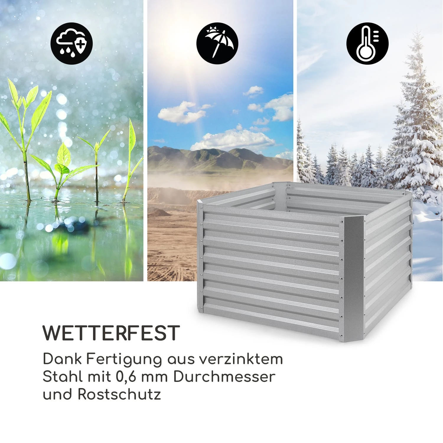 High Grow Straight Hochbeet 100x60x100cm 600l Stahl 8 High Grow Straight Hochbeet 100x60x100cm 600l Stahl – Bild 6