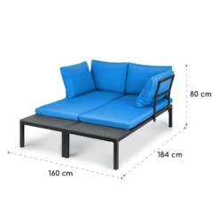 Cartagena Lounger 2 Zweisitzer Mit Tisch Stahl Polyester -Der Grillgarten Winkels 10035434 yy 0009 logo