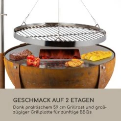 Fire Globe Feuerschale Mit Grill Ø60cm Stahl -Der Grillgarten Winkels 10035510 de 0003 logo