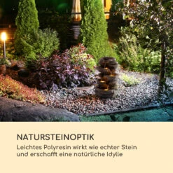 Stonehenge Solarbrunnen LED-Beleuchtung Polyresin Lithium-Ionen-Akku -Der Grillgarten Winkels 10035727 de 0003 logo