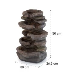 Stonehenge Solarbrunnen LED-Beleuchtung Polyresin Lithium-Ionen-Akku -Der Grillgarten Winkels 10035727 yy 0008 dimensions