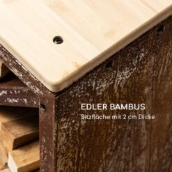Kindlewood L Rust Holzspeicher Sitzbank 104x40x35cm Bambus Zink -Der Grillgarten Winkels 10035763 de 0004 logo