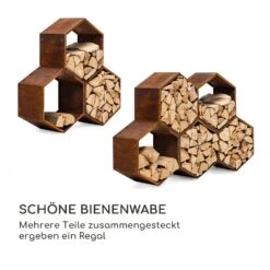 Hexawood Rust Holzspeicher Hexagon-Form 50,2x58x32cm -Der Grillgarten Winkels 10035765 de 0004 logo