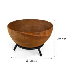Fireball Rust Feuerschale 60 Cm Ø Kippbare Rost-Finish Rost -Der Grillgarten Winkels 10035770 yy 0009 logo