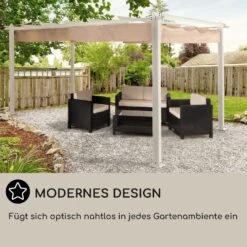 Pantheon Pergola Aluminiumkantrohr 3x4m 4 Eckpfosten Wasserabweisend -Der Grillgarten Winkels 10035878 DE 0006 usp