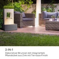 Bloomingstone Brunnen Gartenbrunnen Zierbrunnen 20W Pumpe Zink LED -Der Grillgarten Winkels 10035916 de 0003 logo
