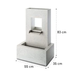 Bloomingstone Brunnen Gartenbrunnen Zierbrunnen 20W Pumpe Zink LED -Der Grillgarten Winkels 10035916 yy 0008 logo