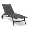Limala Sonnenliege Lounger Stahl/Aluminium Textilene 150 Kg Mobil
