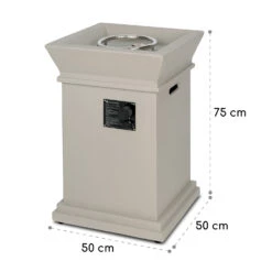 Prati Gas-Feuerstelle 13 KW Elektrisches Zündsystem Lavasteine Inkl. Regenschutz -Der Grillgarten Winkels 10035935 yy 0008 dimensions