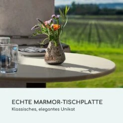 Patras Pearl Bistro-Tisch Jugendstil Marmor Ø 60 Cm H 75 Cm Gusseisern -Der Grillgarten Winkels 10035977 de 0003 logo