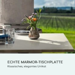 Patras Onyx Bistro-Tisch Mit Jugendstil Marmor 60 X 60 Cm Höhe: 72 Cm Rund -Der Grillgarten Winkels 10035980 de 0003 logo