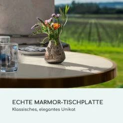 Patras Jewel Marmor-Tisch Jugendstil Ø: 57,5 Cm H: 75 Cm Gusseiserner Standfuß -Der Grillgarten Winkels 10035982 de 0003 logo