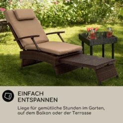 Kos Lounger Liegestuhl Mit Fußteil Stahlrahmen 6-Positionen -Der Grillgarten Winkels 10035991 de 0005 usp