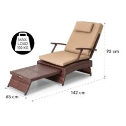 Kos Lounger Liegestuhl Mit Fußteil Stahlrahmen 6-Positionen -Der Grillgarten Winkels 10035991 de 0006 usp