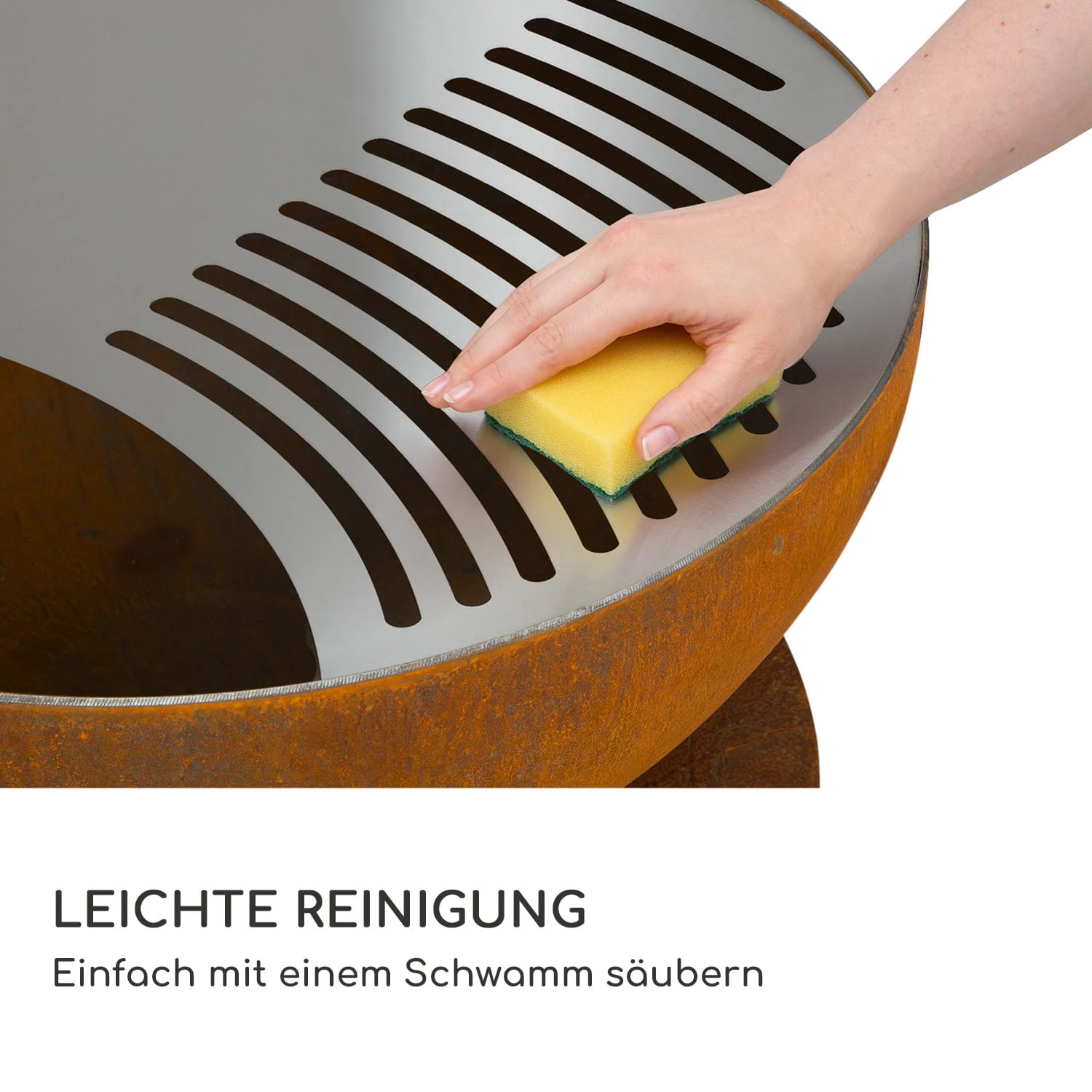 Savage 2.0 Rund Feuerschalen-Grill Ø: 60 Cm Stabiler Sockel Holzlager 8 Savage 2.0 Rund Feuerschalen-Grill Ø: 60 Cm Stabiler Sockel Holzlager – Bild 6