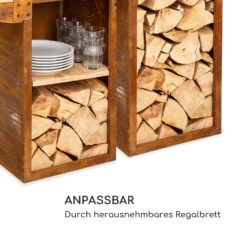 Savage 2.0 Tall Feuerschale Mit Grill Bambus-Seitentische Inkl. Wetterschutz -Der Grillgarten Winkels 10036087 de 0004 logo