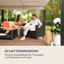 Pantheon Cortina Pergola Ersatzseitenwand Set: 4 Wände 200 G/m² Polyester-Tuch 3x3m -Der Grillgarten Winkels 10036116 de 0002 logo