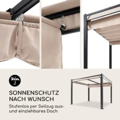 Pantheon Cortina Pergola Ersatzseitenwand Set: 4 Wände 200 G/m² Polyester-Tuch 3x3m -Der Grillgarten Winkels 10036116 de 0003 logo