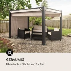 Pantheon Cortina Pergola Ersatzseitenwand Set: 4 Wände 200 G/m² Polyester-Tuch 3x3m -Der Grillgarten Winkels 10036116 de 0004 logo