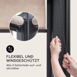 Pantheon Cortina Pergola Ersatzseitenwand Set: 4 Wände 200 G/m² Polyester-Tuch 3x3m -Der Grillgarten Winkels 10036116 de 0005 logo