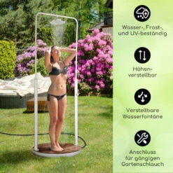 Sumatra Falls Round Gartendusche WPC Aluminium Ø 80 Cm Rund -Der Grillgarten Winkels 10036349 de 0002 usp