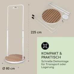 Sumatra Falls Round Gartendusche WPC Aluminium Ø 80 Cm Rund -Der Grillgarten Winkels 10036349 de 0006 usp