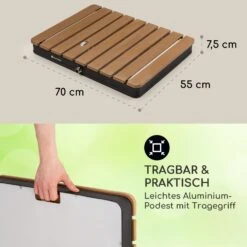 Sumatra Breeze Square Gartendusche WPC Aluminium 70x55cm Eckig -Der Grillgarten Winkels 10036436 de 0006 usp