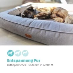 Bruno Hundebett Hundekorb | Waschbar | Orthopädisch | Rutschfest | Atmungsaktiv | Memory-Schaum | Größe M (80 X 17 X 55 Cm) -Der Grillgarten Winkels 10037582 de 0002 logo