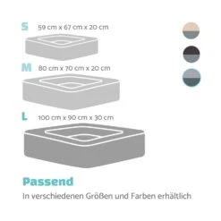 Emma Hundebett Hundekorb | Waschbar | Rutschfest | Atmungsaktiv | Wendematratze | Kissen | Größe L (100 X 30 X 90 Cm) -Der Grillgarten Winkels 10037612 de 0007 logo