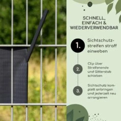 Sichtschutzstreifen-Clips Zubehör PVC 10er-Pack -Der Grillgarten Winkels 10037988 de 0003 usp
