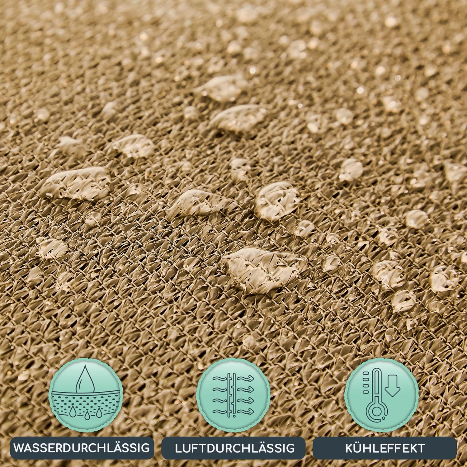 Rechteckiges Sonnensegel 5x7 M Polyester Luftdurchlässig 5 Rechteckiges Sonnensegel 5x7 M Polyester Luftdurchlässig – Bild 3