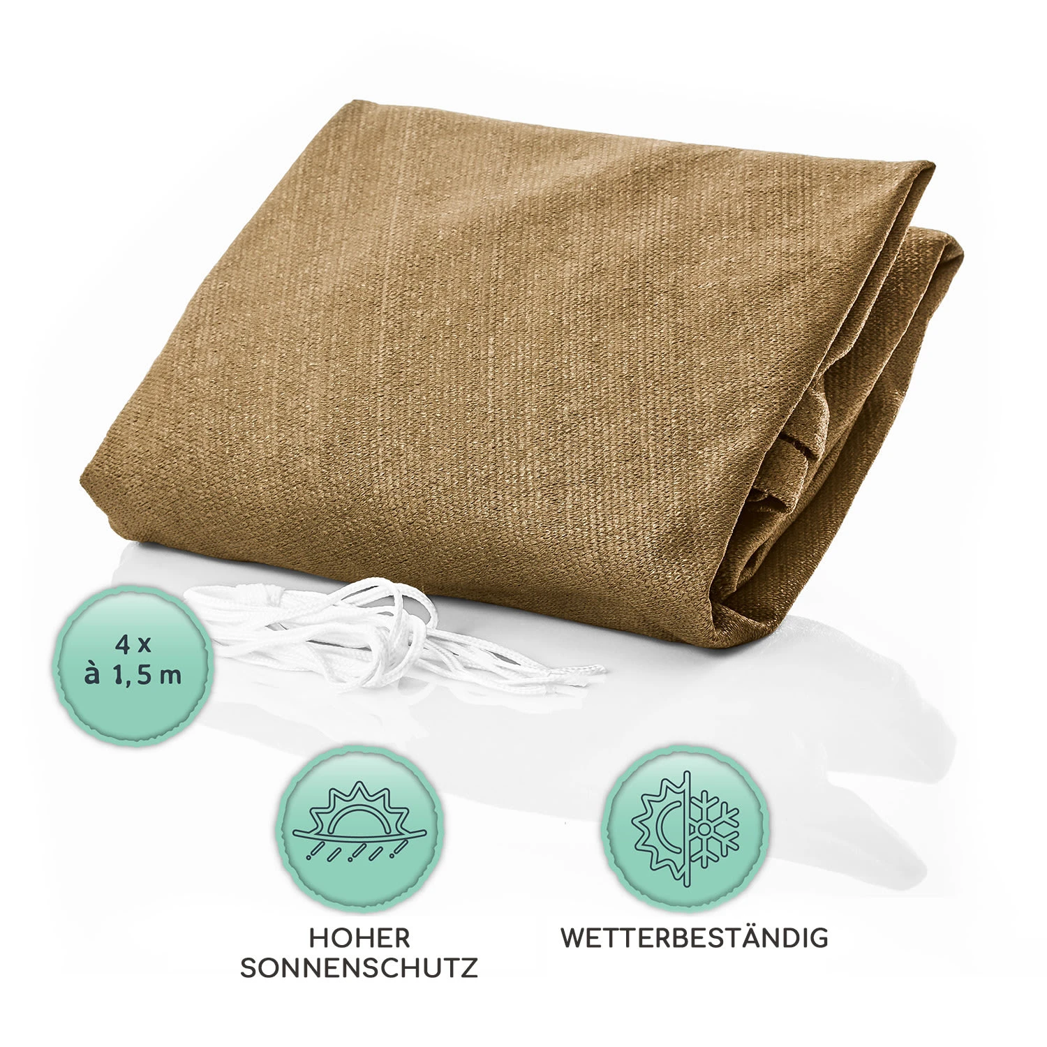 Rechteckiges Sonnensegel 5x7 M Polyester Luftdurchlässig 7 Rechteckiges Sonnensegel 5x7 M Polyester Luftdurchlässig – Bild 5