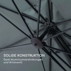 Saint-Tropez Ampelschirm 3-Achsen-Rotation 360° Drehbar 3 X 3,55 M UV-Schutz 50+ -Der Grillgarten Winkels 10038316 de 0003 logo