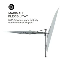 Saint-Tropez Ampelschirm 3-Achsen-Rotation 360° Drehbar 3 X 3,55 M UV-Schutz 50+ -Der Grillgarten Winkels 10038316 de 0004 logo