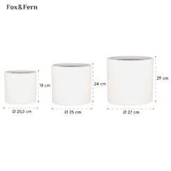 Gendt Pflanztopf Übertopf 3er-Set 3 Größen S/M/L Faserstein In/Outdoor -Der Grillgarten Winkels 10038475 yy 0005 usp