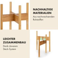 Zeist Pflanzenhalter 3er-Set 2 Höhen Kombinierbar Steck-Design Naturbelassen -Der Grillgarten Winkels 10038553 de 0004 usp