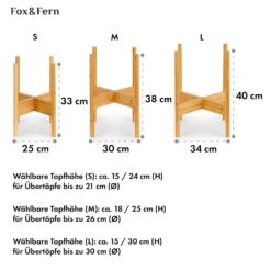 Zeist Pflanzenhalter 3er-Set 2 Höhen Kombinierbar Steck-Design Naturbelassen -Der Grillgarten Winkels 10038553 de 0006 usp